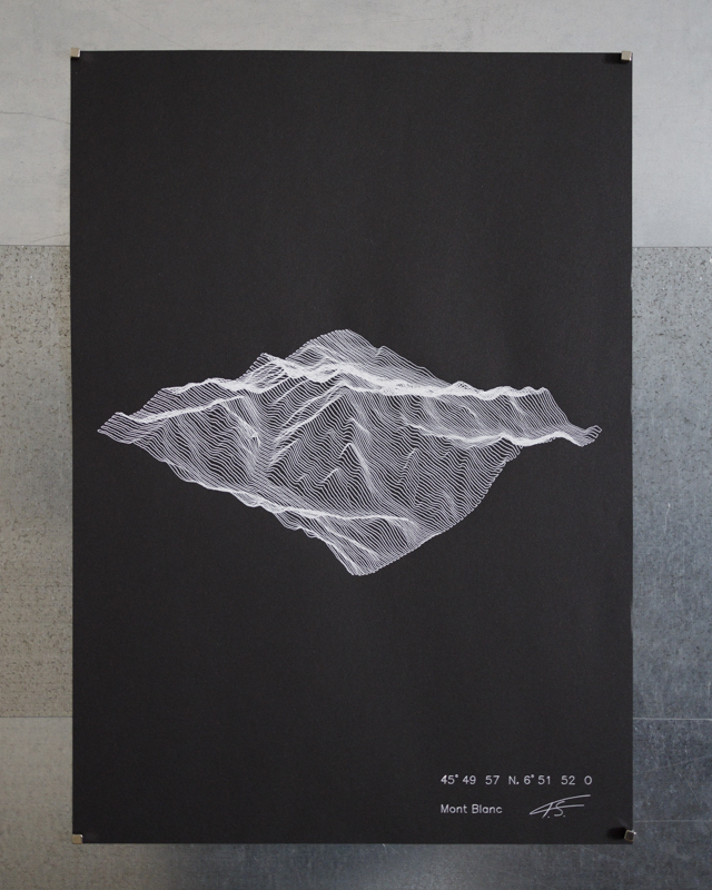 Zeichnung Mont Blanc